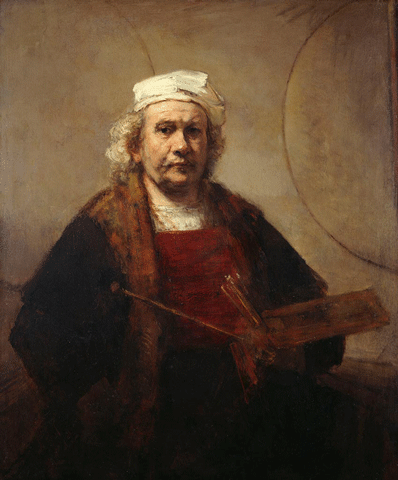 reproductie Zelfportret Rembrandt van Rijn